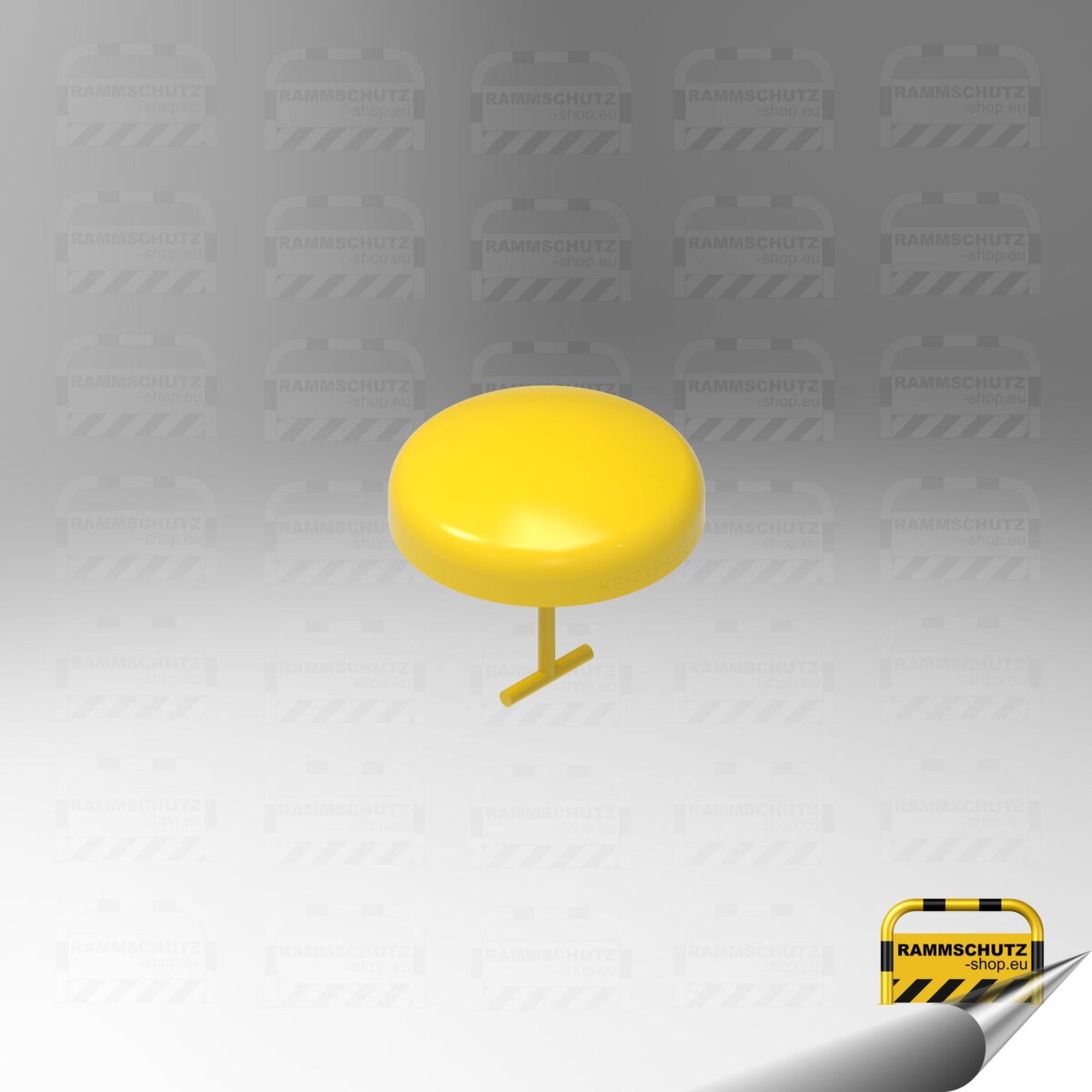 Anker-Deckel für Schutzpfosten Ø219 mm, gelb