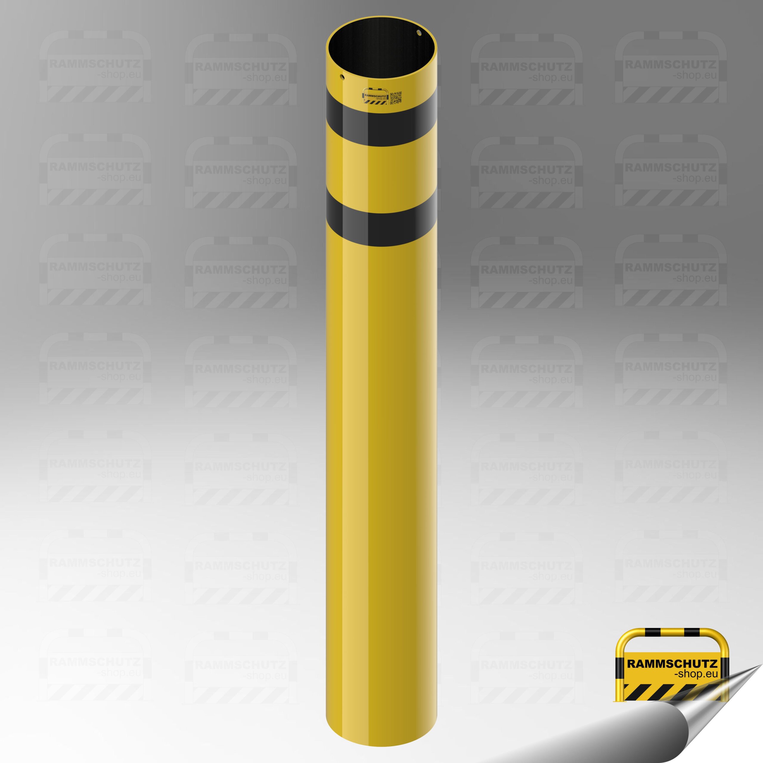 Rammschutz LKW-Poller | 100 kN | 40 t | FL2 | Ø273 mm | HüF 1300 mm | FVZ | gelb/schwarz | Einbetonieren 4 Rammschutz LKW-Poller | 100 kN | 40 t | FL2 | Ø273 mm | HüF 1300 mm | FVZ | gelb/schwarz | Einbetonieren – Bild 4