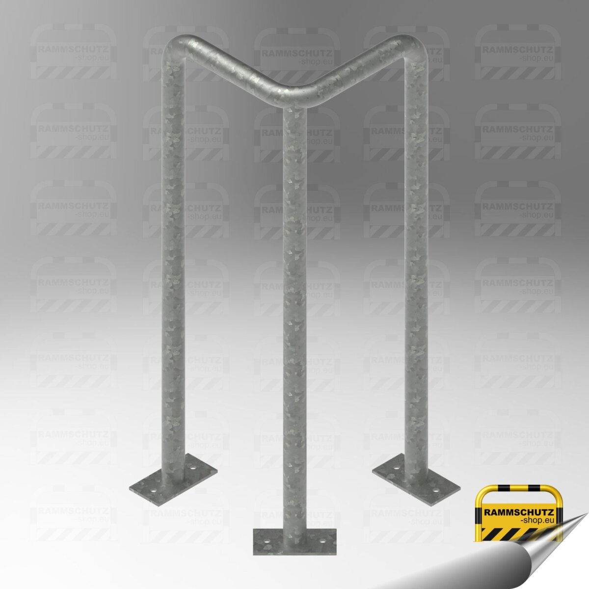 Rammschutz 90°-Schutzwinkel "light" Ø42 mm, L 350/350 x 1000 (H) mm zum Aufdübeln feuerverzinkt