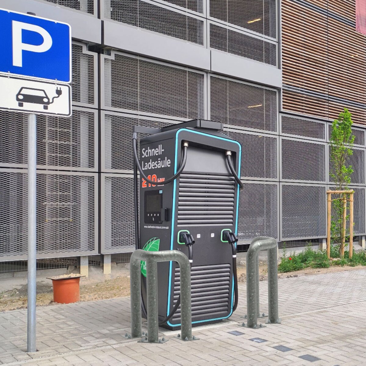 Rammschutz 90°-Schutzwinkel "XL" Ø76 mm, L 350/350 x 650 (H) mm zum Aufdübeln feuerverzinkt – Bild 2