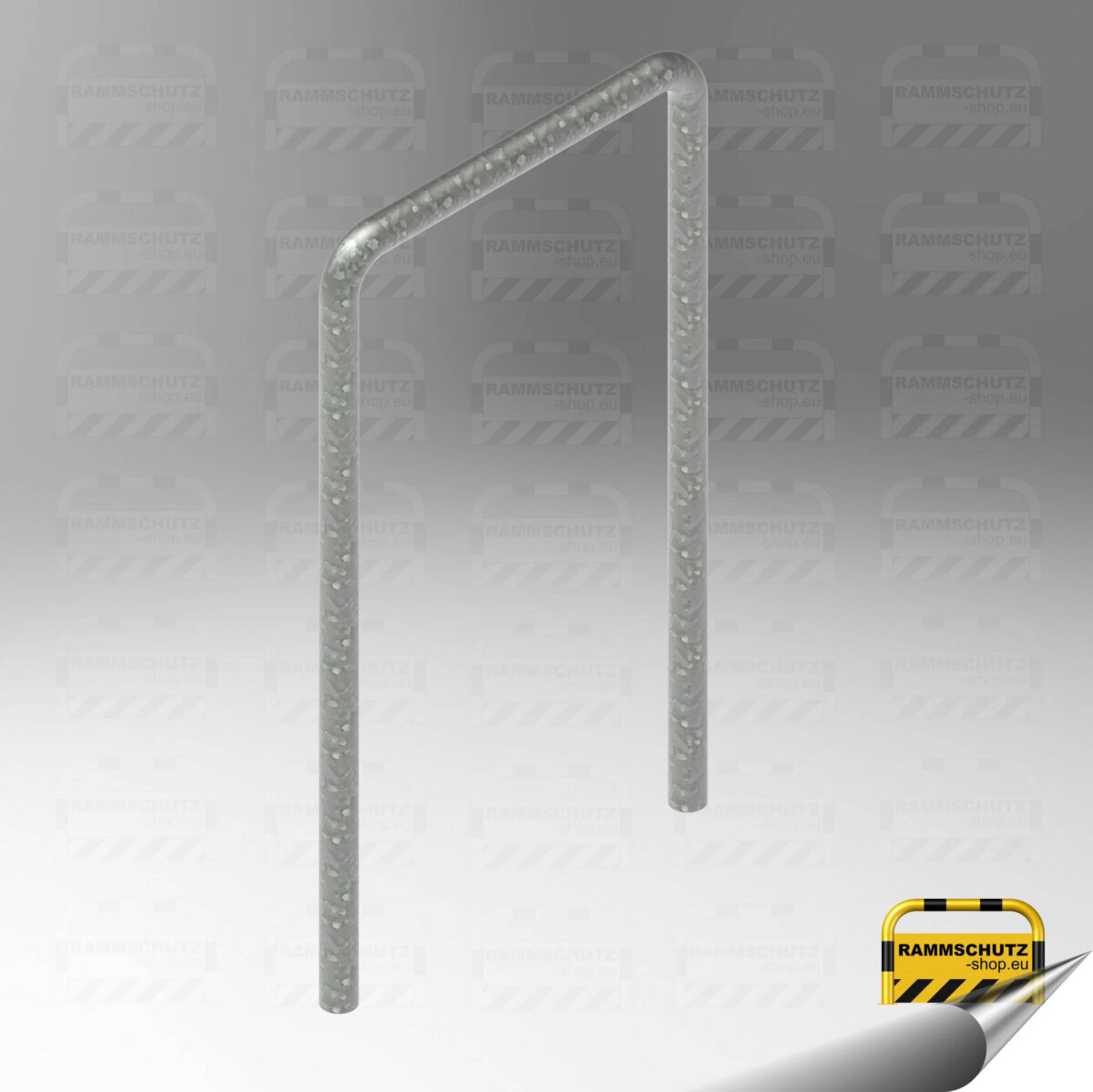 Rammschutz Schutzbügel "XSplus" Ø60 mm, 800 (B) x 1000 (HÜF) mm, zum Einbetonieren, feuerverzinkt