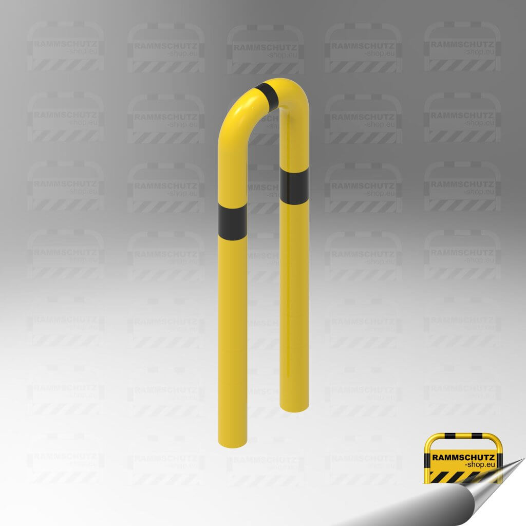 ROBUSTO Rammschutzbügel 2er Set - Gelb/Schwarz 100x25 Cm TÜV-geprüft