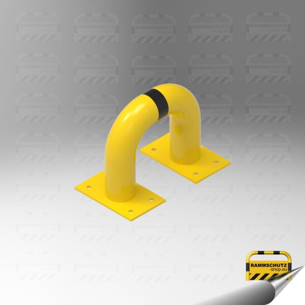Rammschutz Schutzbügel "XL" Ø76 mm, 300 (B) x 250 (H) mm, zum Aufdübeln, gelb/schwarz
