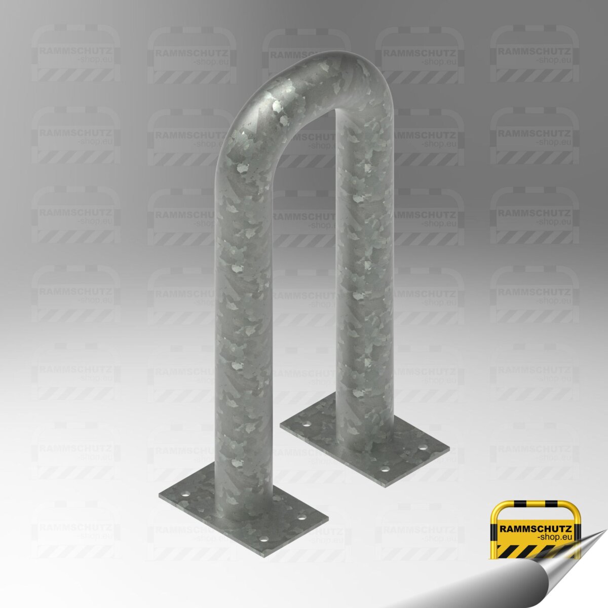 Rammschutz Schutzbügel „XL“ Ø76 mm, 300 (B) x 650 (H) mm, zum Aufdübeln, feuerverzinkt