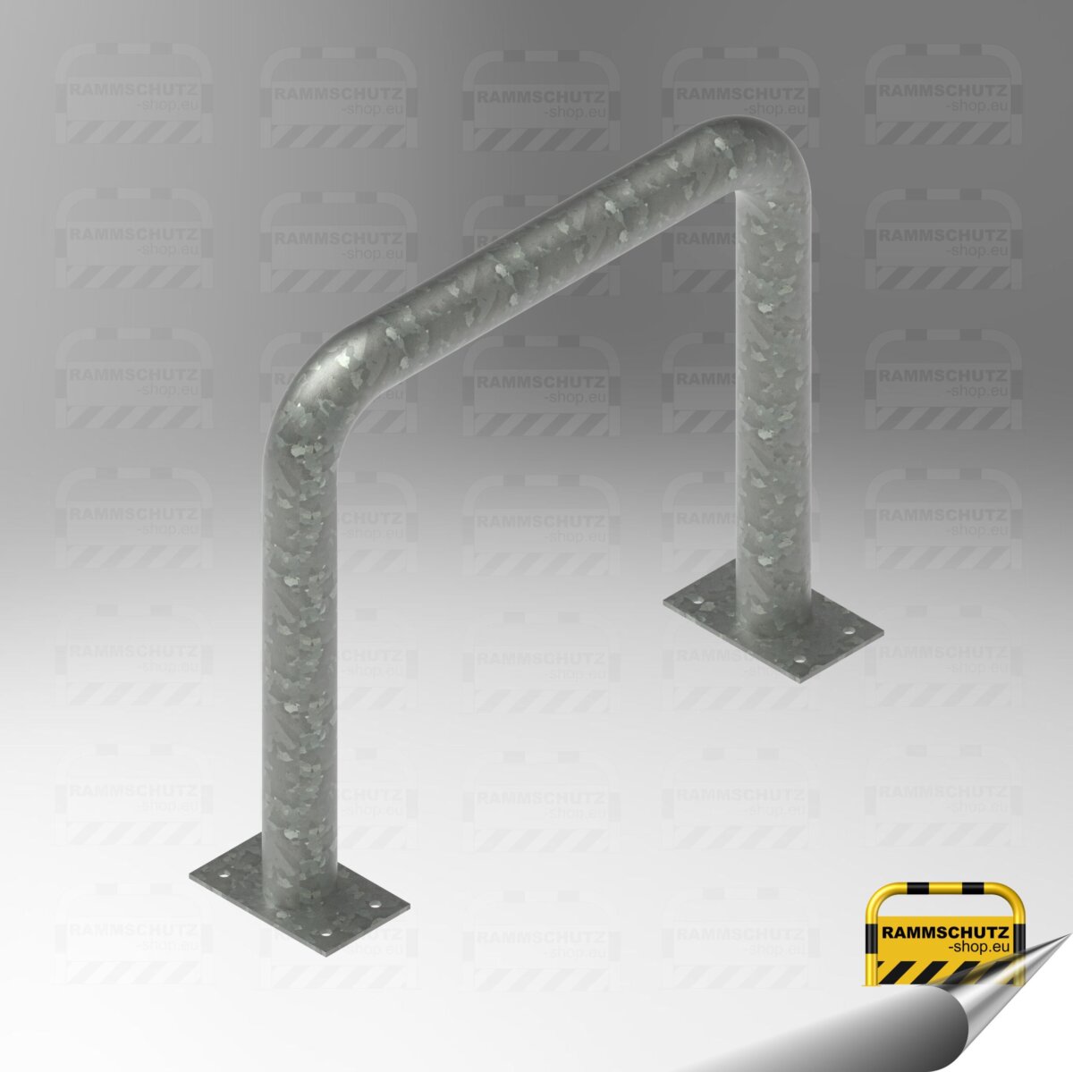 Rammschutz Schutzbügel „XL“ Ø76 mm, 750 (B) x 650 (H) mm, zum Aufdübeln, feuerverzinkt