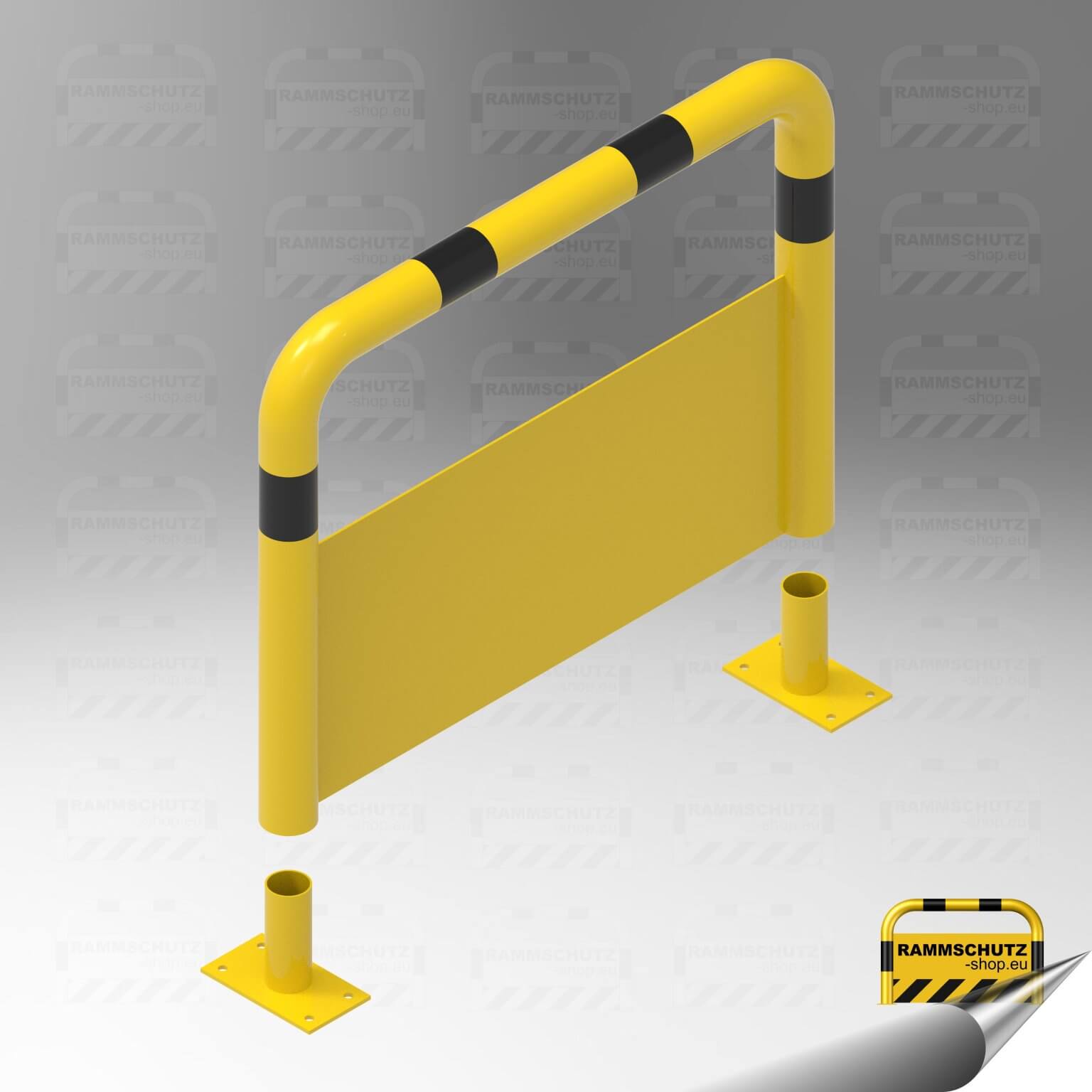 ROBUSTO Rammschutzbügel ECO 100x100cm - Feuerverzinkt Mit Knieholm