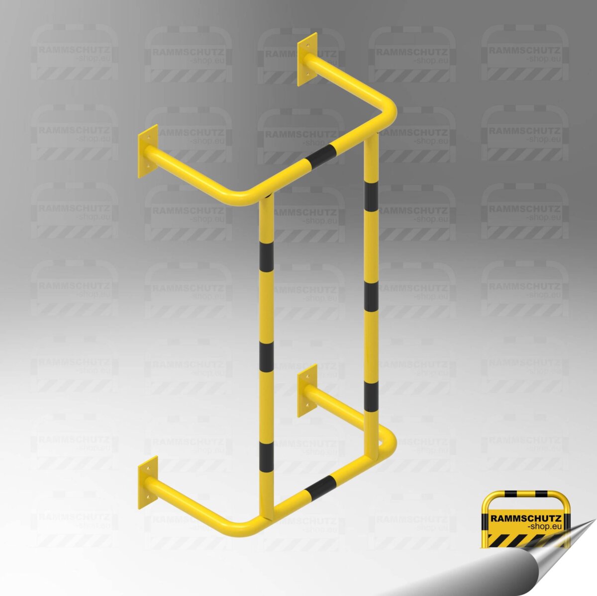 Fallrohrschutz "L" 600 x 350 x 1200 mm Wandmontage verzinkt + pulverbeschichtet