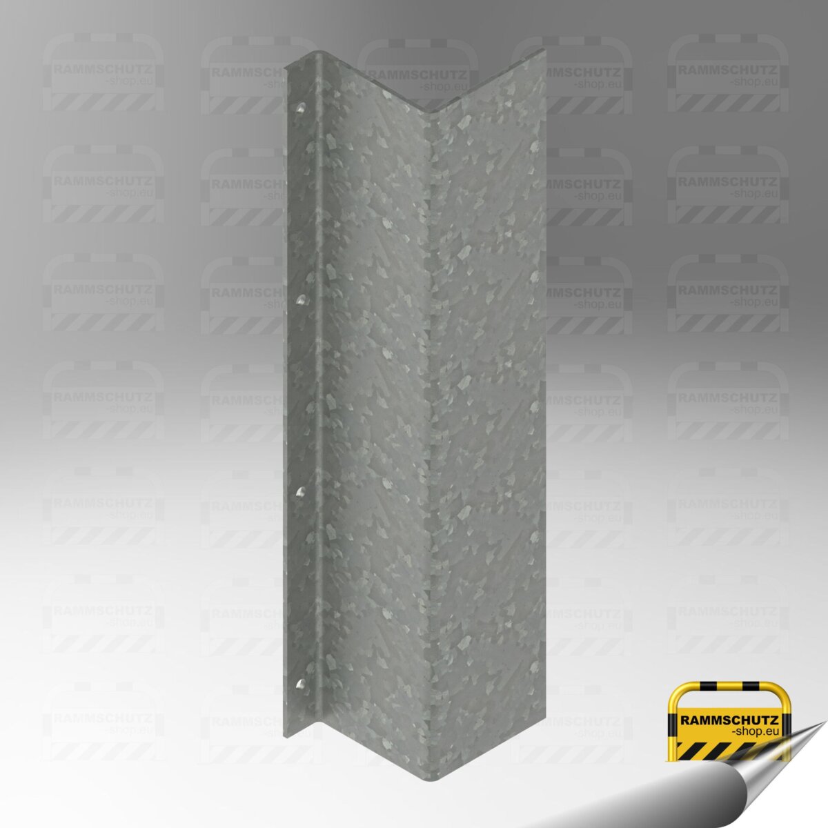 Rammschutz Anfahr-Schutzprofil L-Form 160/160 x Höhe 800 mm, Blech 6mm für Wandmontage einseitig, feuerverzinkt