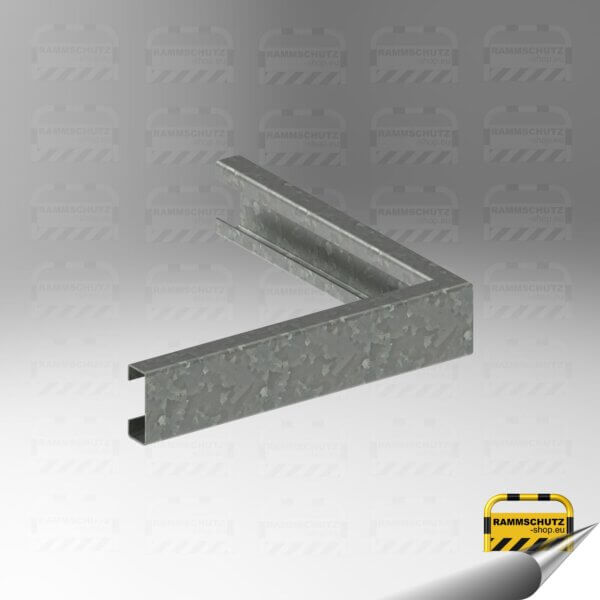 Rammschutz Schutzplanken-C-Profil-System, C-Eckplanke 90°, 500 x 500 mm, feuerverzinkt