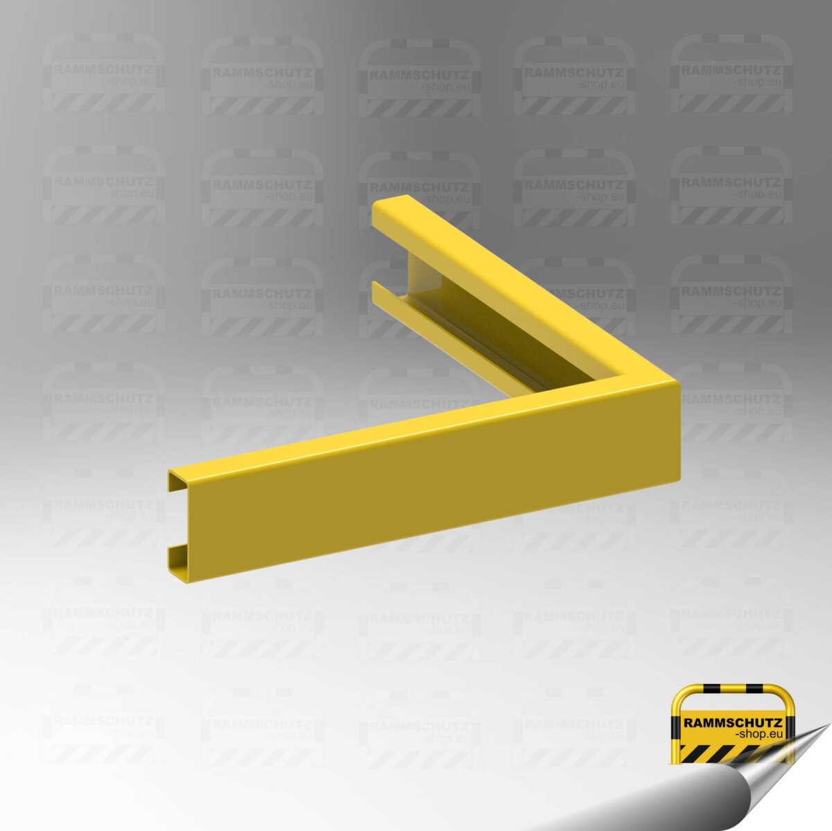 Rammschutz Schutzplanken-C-Profil-System, C-Eckplanke 90°, 500 x 500 mm, gelb
