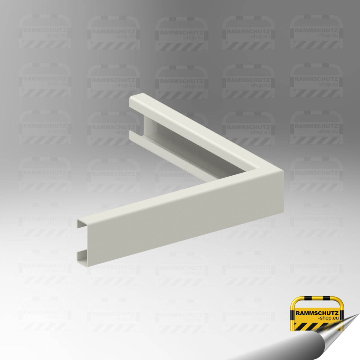 Rammschutz Schutzplanken-C-Profil-System, C-Eckplanke 90°, 500 x 500 mm, weiß