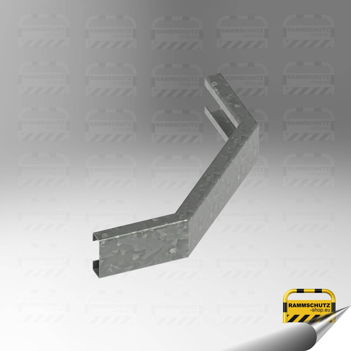 Rammschutz Schutzplanken-C-Profil-System, C-Eckplanke 2x 45°, 500 x 500 mm, feuerverzinkt