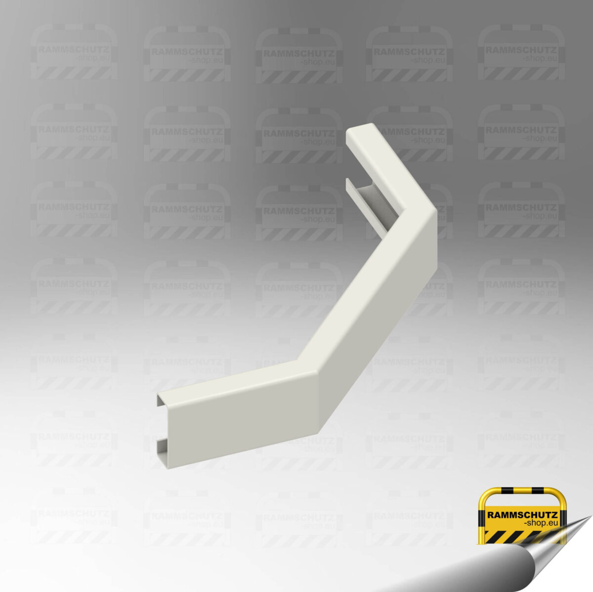 Rammschutz Schutzplanken-C-Profil-System, C-Eckplanke 2x 45°, 500 x 500 mm, weiß