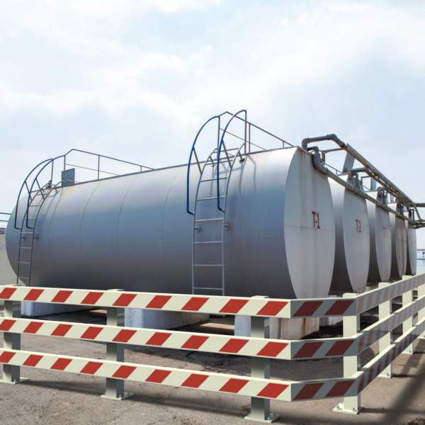 Rammschutz Schutzplanken-C-Profil-System, C-Planke, Länge 1 m, weiß/rot – Bild 4