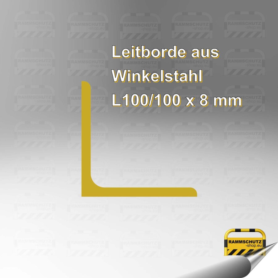 Leitborde aus Winkelstahl L100/100 x 8 mm
