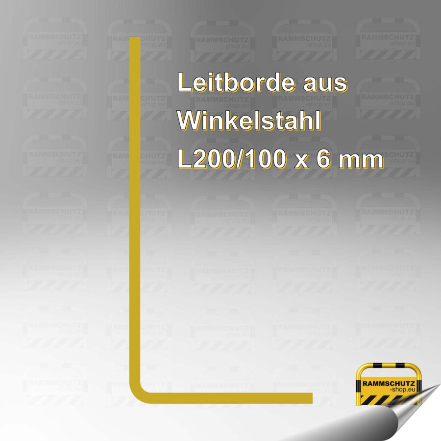 Leitborde aus Winkelstahl L200/100 x 6 mm