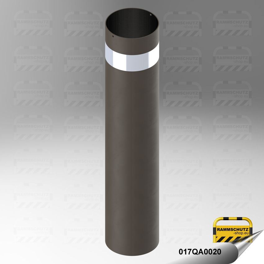 Rammschutz-Shop Anti-Terror-Poller | 300 kN | 200 t | Ø406 mm | HüF 1300 mm | FVZ | DB703 Eisenglimmer | Einbetonieren 1 Anti-Terror-Poller geprüft nach VdTÜV-MB 965, Prüflast 300 kN, DB703 Eisenglimmer